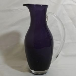 Dark Purple Glass Water Pitcher